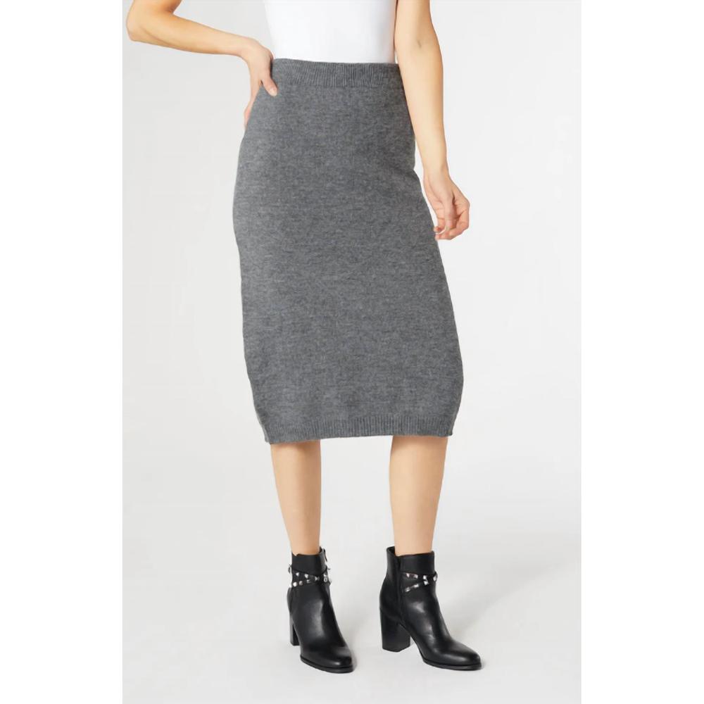 NEW COCO + CARMEN celleste sweater skirt in charcoal